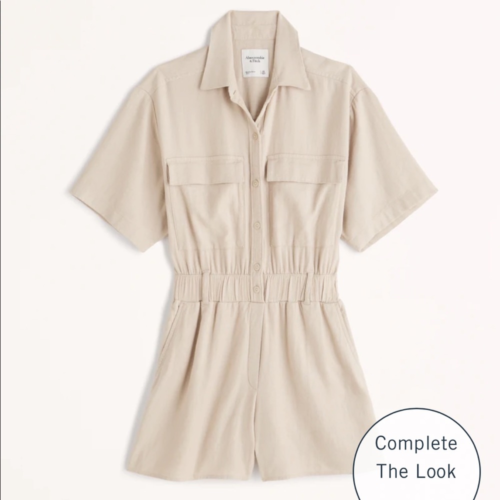 Abercrombie Short-Sleeve Utility Romper